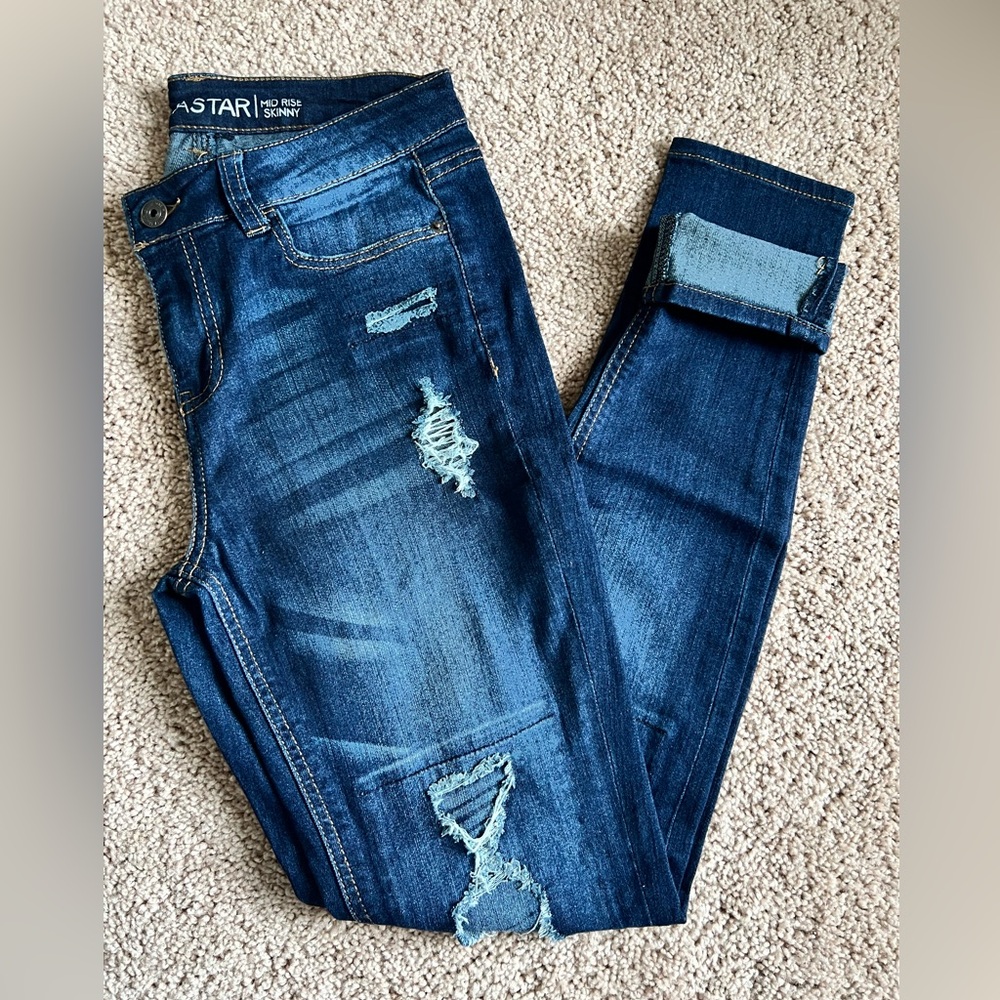 Vanilla Star Dark Blue Skinny Jeans